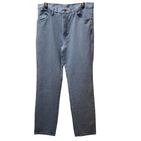 Vintage Wrangler Men's Long Jeans Light Wash Cowboy Cut Original Fit Size-34x34